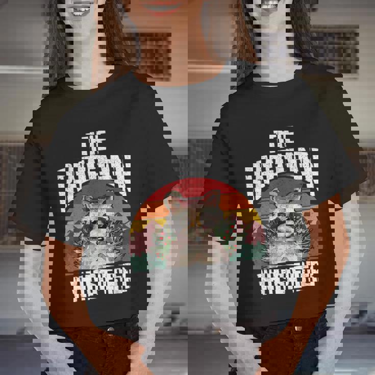 Vintage Raccoon Lover Crop Top - Retro Style for Women