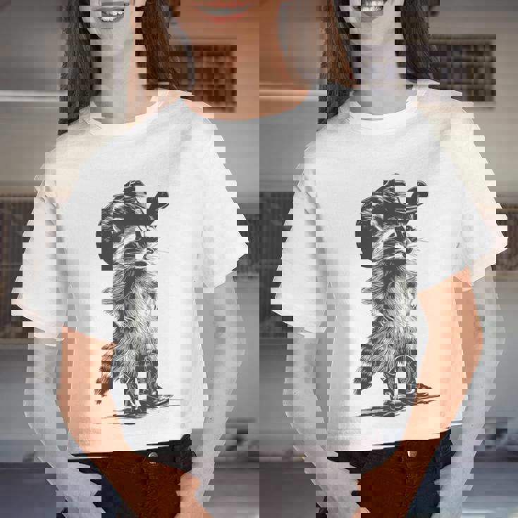 Raccoon Cowboy Crop Top | Fun Graphic for Men & Women