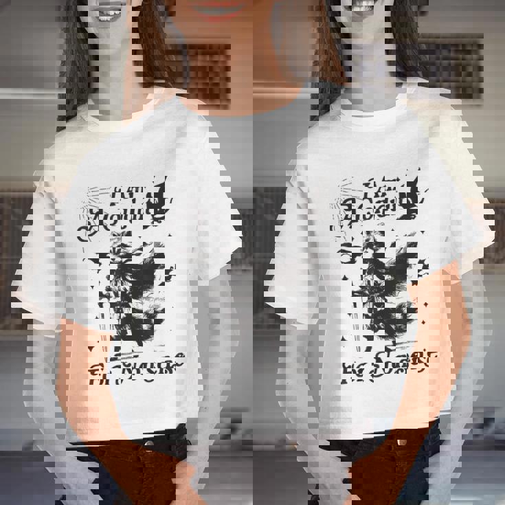 Raccoon Design Grey Crop Top - Women's Fun Fashion Tee