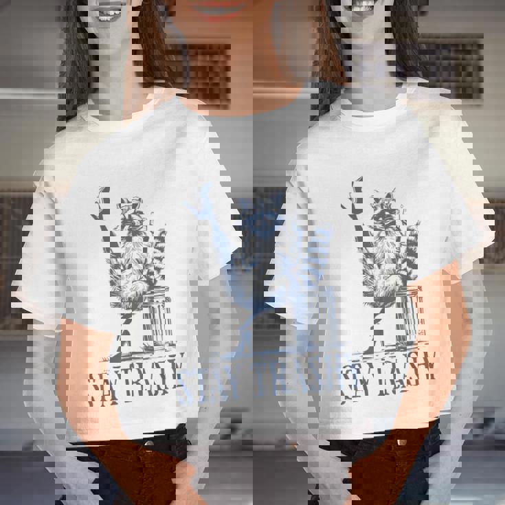 Raccoon Halloween Crop Top - Feminine Style for Women
