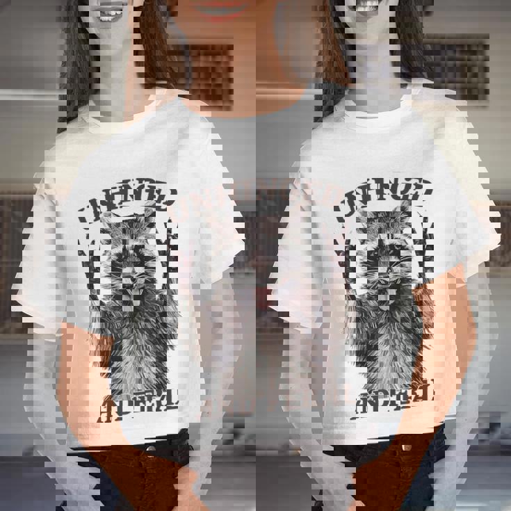 Raccoon Retro Crop Top - Fun & Feral Summer Style for Women