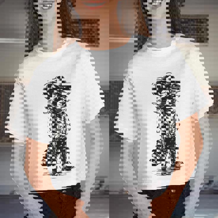 Raccoon Western Crop Top - Country Cowboy Cowgirl Style for Men & Women
