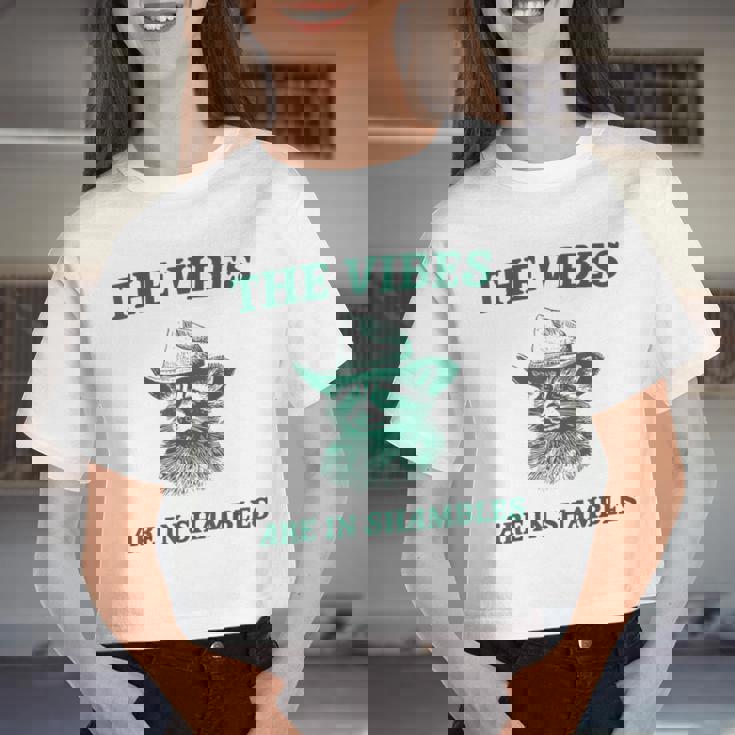 Sarcastic Raccoon Cowboy Women’s Crop Top - Quirky Vibes