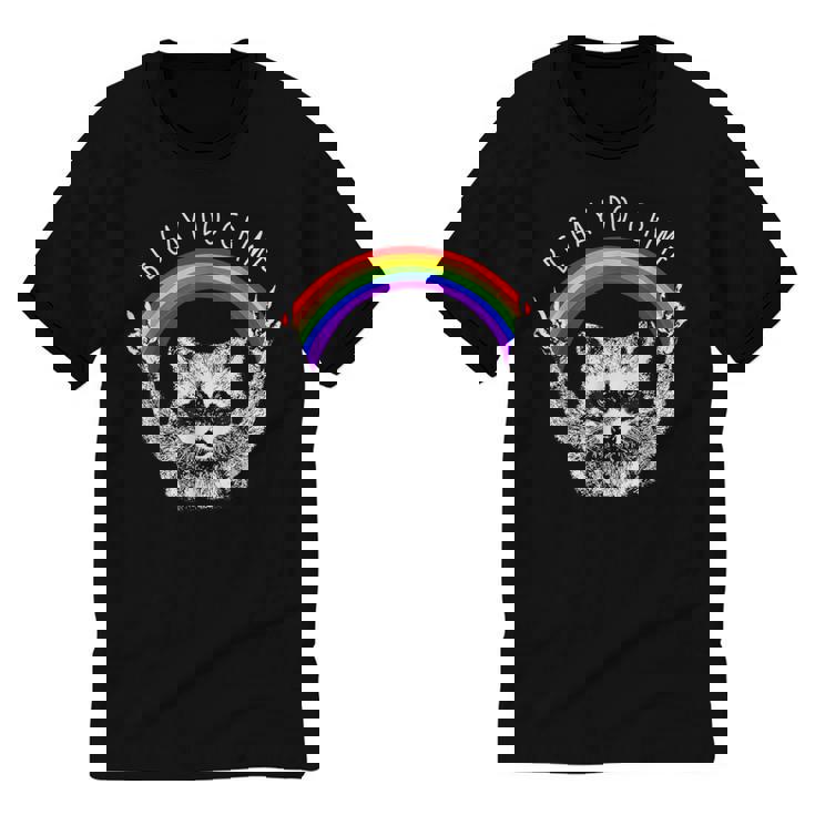 Raccoon Be Gay Do Crime LGBTQ Pride Unisex Cotton Ringer Tee