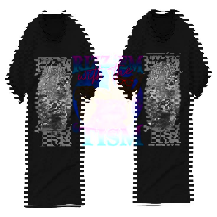 Retro Raccoon Meme Ringer T-Shirt | Fun Gift for Trendsetters