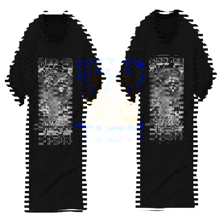 Rizz Em With The Tism Meme Autistic Raccoon Rizz Unisex Cotton Ringer T-Shirt