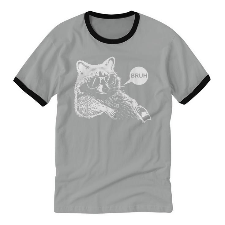 Raccoon Lover Slang T-Shirt | Teens' Unisex Cotton Ringer