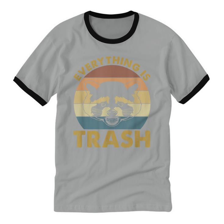 Vintage Raccoon Lovers Unisex Cotton Ringer T-Shirt | Nostalgic Appeal