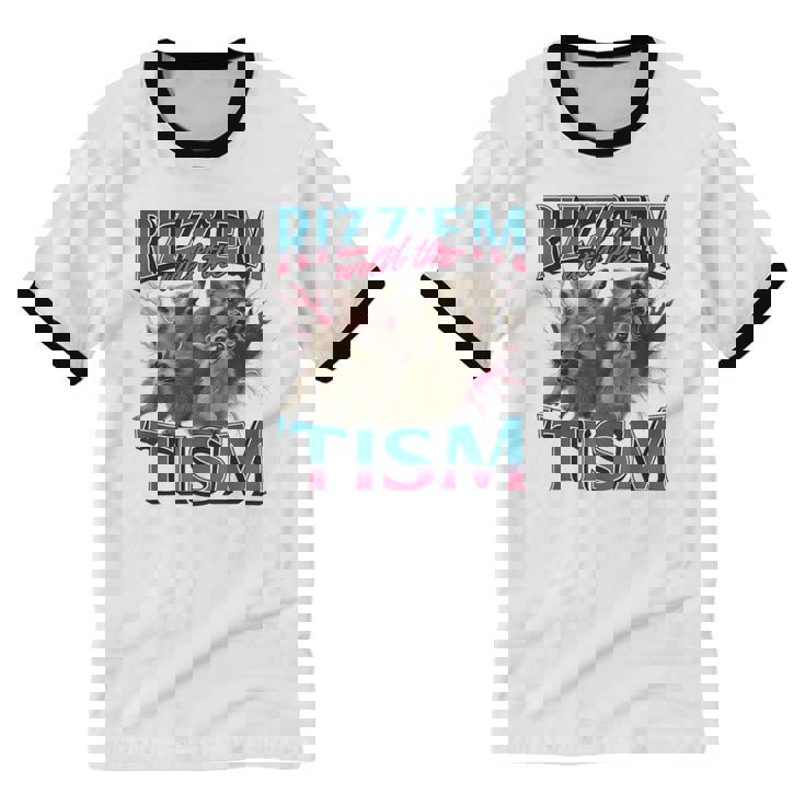 Autism Awareness Raccoon Unisex Cotton Ringer T-Shirt - Fun & Relatable