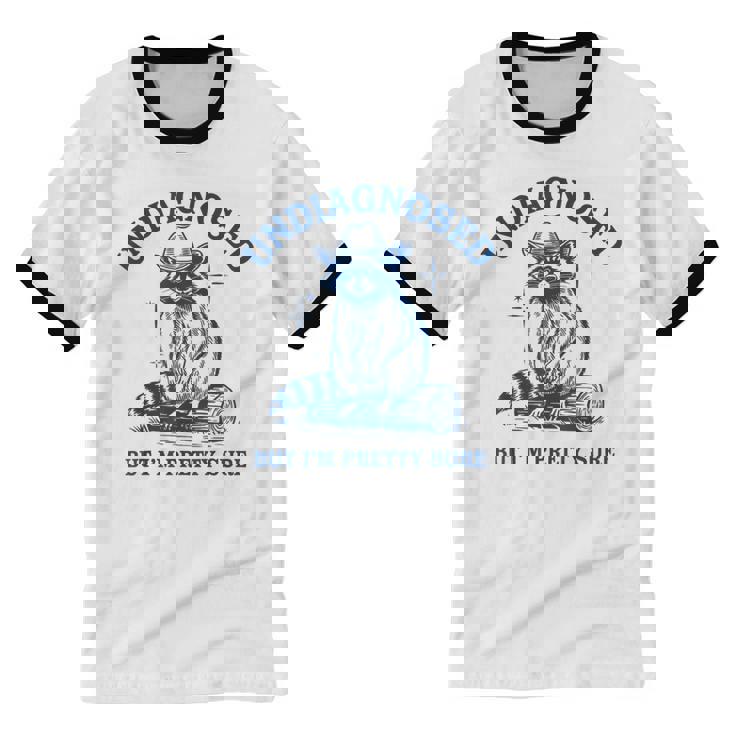 Cowboy Raccoon Meme Unisex Ringer T-Shirt – Funny Cotton Tee for Fans