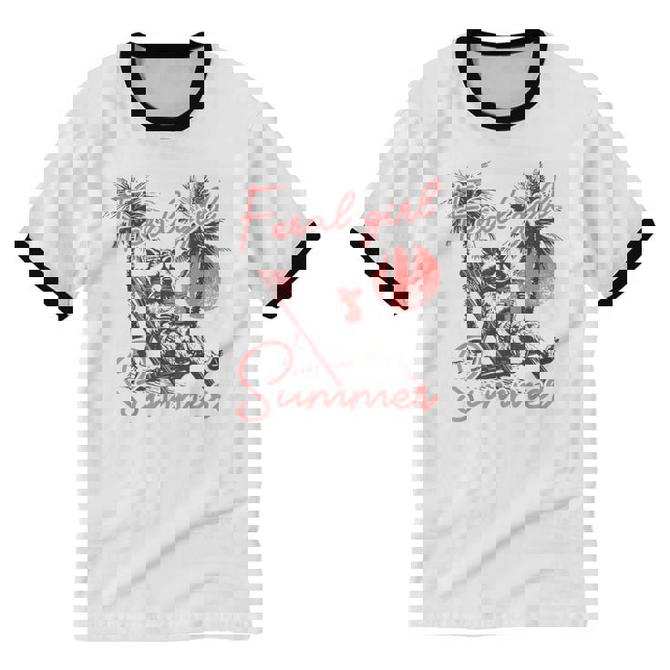 Feral Raccoon Summer | Unisex Cotton Ringer Tee
