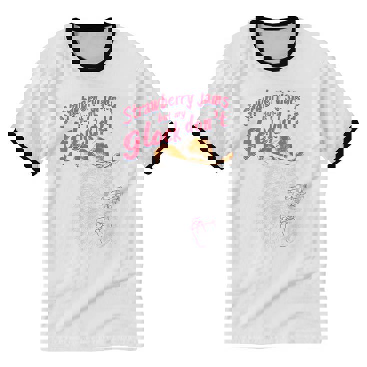 Raccoon Fun Strawberry Jam Unisex Cotton Ringer T-Shirt