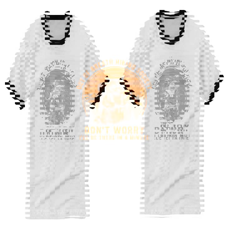 Raccoon Hiking Vintage Unisex Cotton T-Shirt | Outdoors Adventure Society