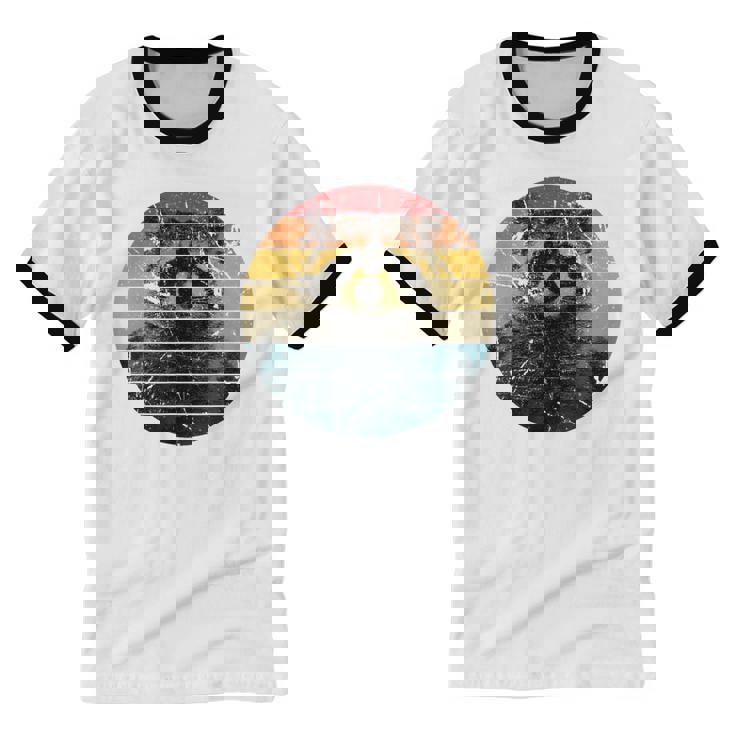 Raccoon-Themed Ringer Tee | Unisex Cotton T-Shirt for Animal Lovers