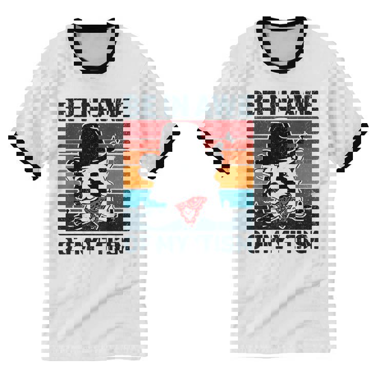 Vintage Autistic Raccoon Ringer T-Shirt - Celebrate Uniqueness