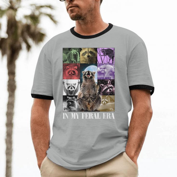 Feral Raccoon Meme Ringer T-Shirt – Fun Unisex Cotton Top