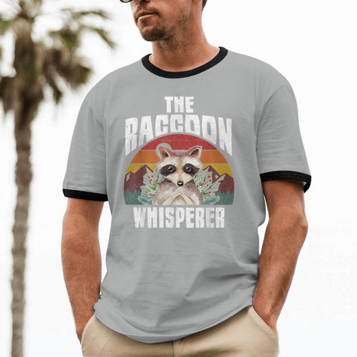Raccoon Whisperer - Unisex Vintage Ringer T-Shirt for Animal Lovers