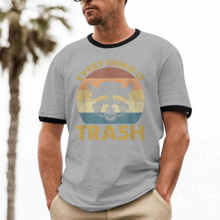 Vintage Raccoon Lovers Unisex Cotton Ringer T-Shirt | Nostalgic Appeal