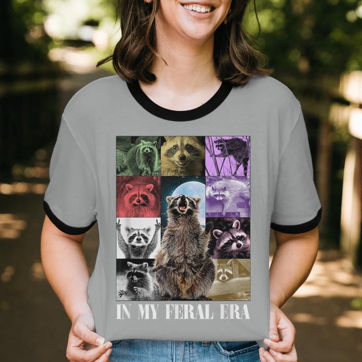 Feral Raccoon Meme Ringer T-Shirt – Fun Unisex Cotton Top