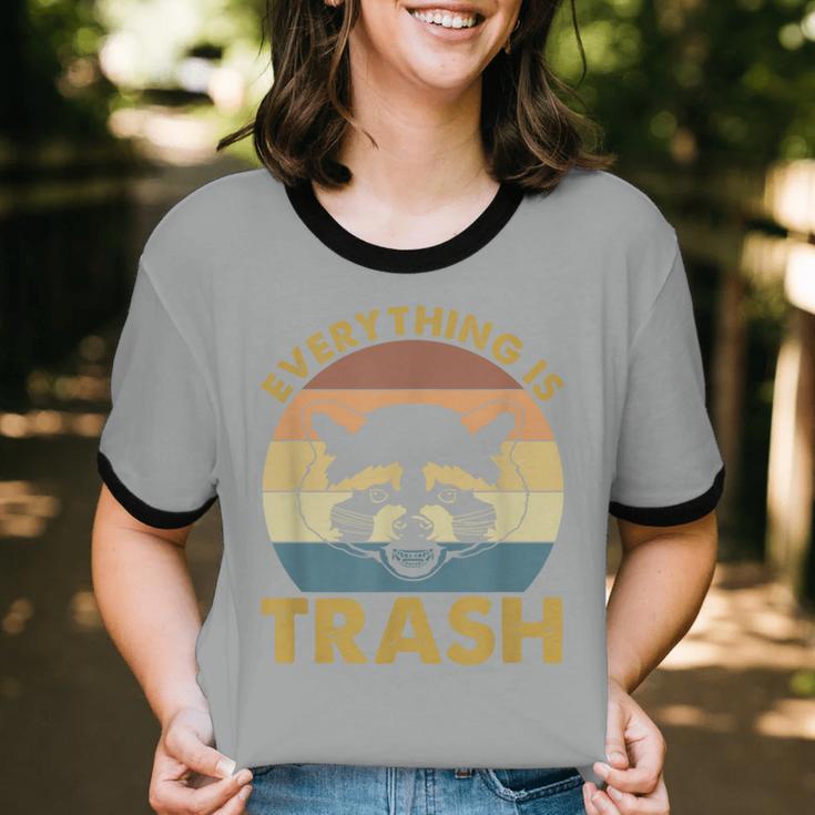Vintage Raccoon Lovers Unisex Cotton Ringer T-Shirt | Nostalgic Appeal