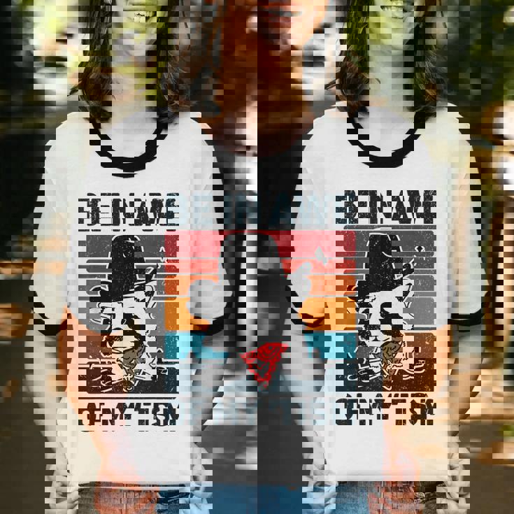 Vintage Autistic Raccoon Ringer T-Shirt - Celebrate Uniqueness