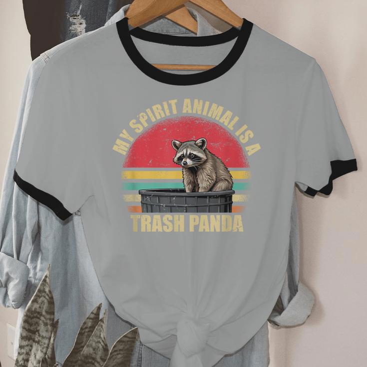 Trash Panda Spirit Animal Unisex Ringer T-Shirt | Raccoon Lovers