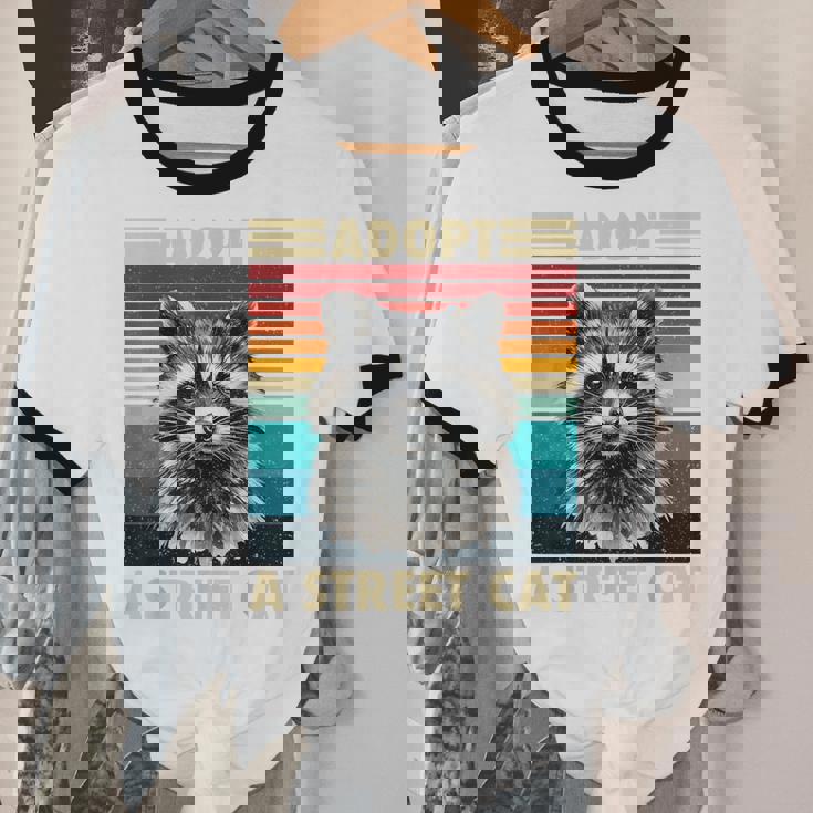 Raccoon Retro Unisex Ringer T-Shirt - Vintage Style for All