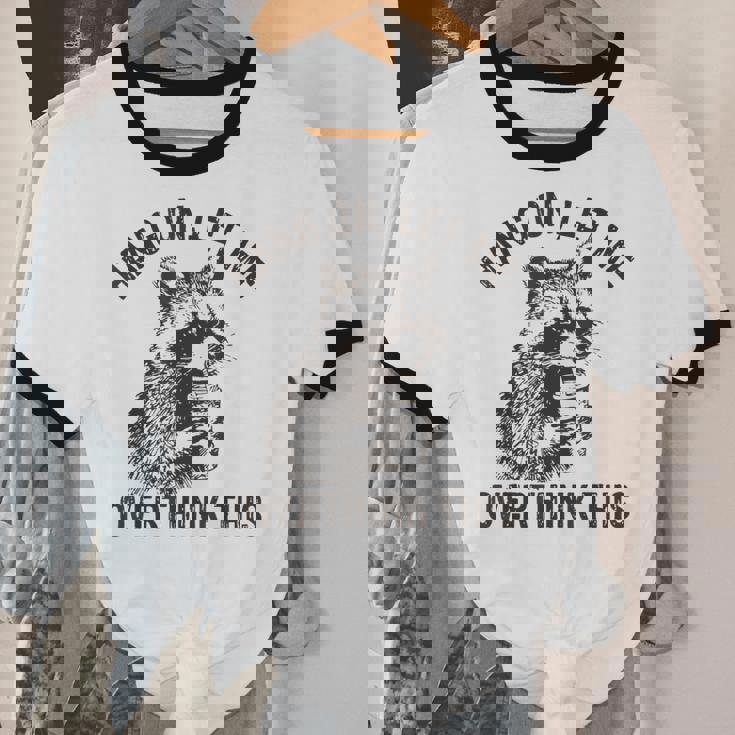 Raccoon Sarcastic Unisex Cotton T-Shirt | Overthink Graphic Tee