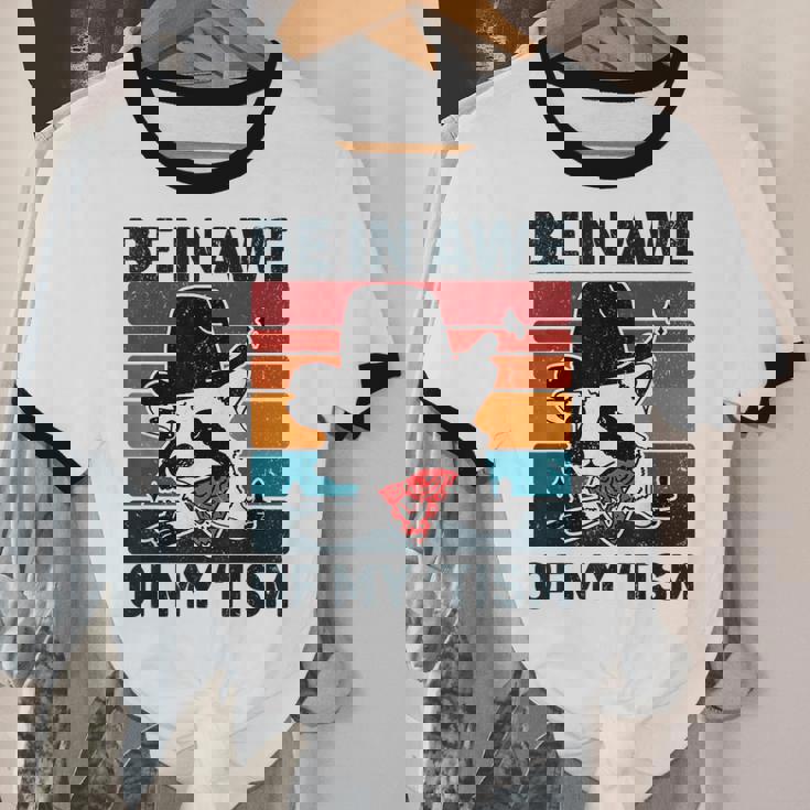 Vintage Autistic Raccoon Ringer T-Shirt - Celebrate Uniqueness