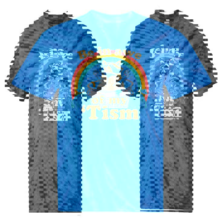 Autism Awareness Tie-Dye T-Shirt | Fun Raccoon Meme Design Autism Awareness Tie-Dye T-Shirt | Fun Raccoon Meme Design
