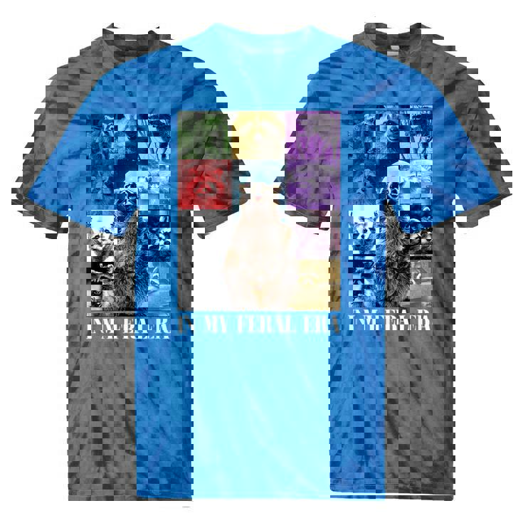 Feral Era Tie-Dye Raccoon Meme T-Shirt | Fun Unisex Tee