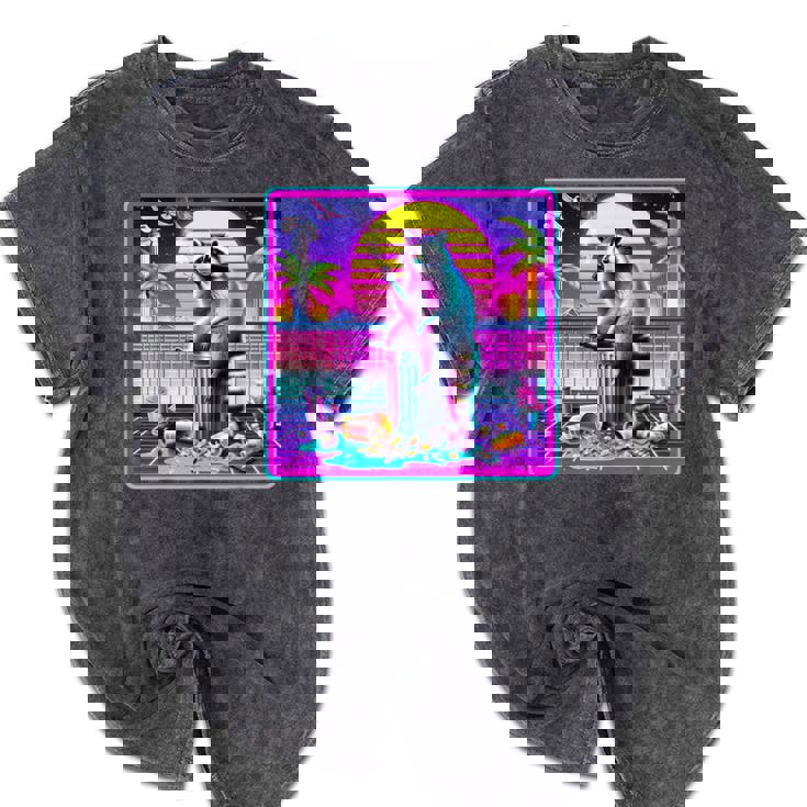 Raccoon Synthwave Tee - Vaporwave Style | Mineral Wash Design Raccoon Synthwave Tee - Vaporwave Style | Mineral Wash Design