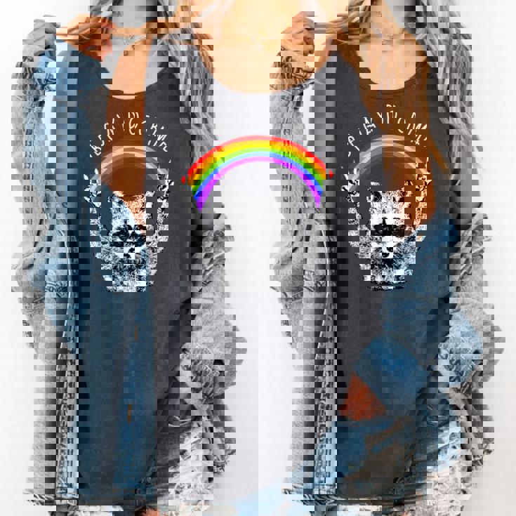 Raccoon Be Gay Do Crime Tank Top - LGBTQ Pride | Rainbow Comfort
