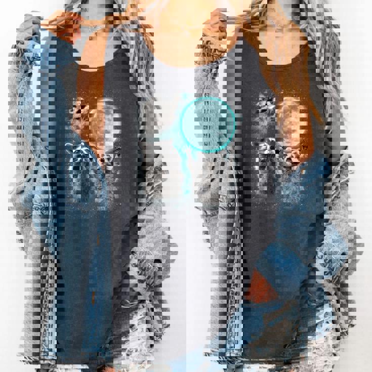 Raccoon Moon Comfort Tank Top - Quirky Fun for Animal Fans