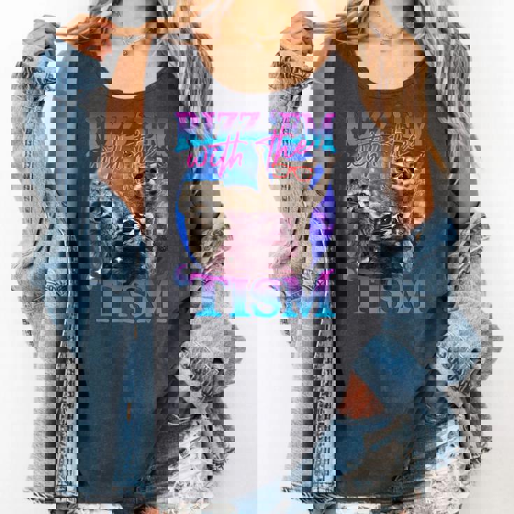 Rizz Em With The Tism Retro Raccoon Meme Comfort Colors Tank Top Rizz Em With The Tism Retro Raccoon Meme Comfort Colors Tank Top