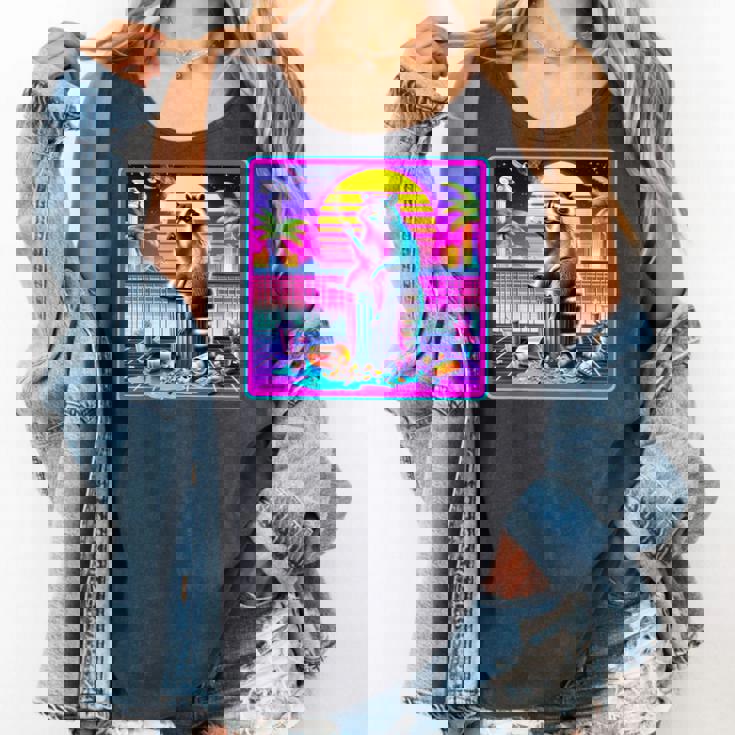 Vaporwave Raccoon Comfort Colors Tank | Retro Synthwave Style Vaporwave Raccoon Comfort Colors Tank | Retro Synthwave Style