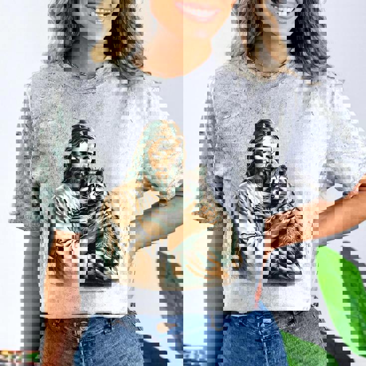 Jesus Hugging Raccoon - Comfort Color Blast Vintage Unisex T-Shirt