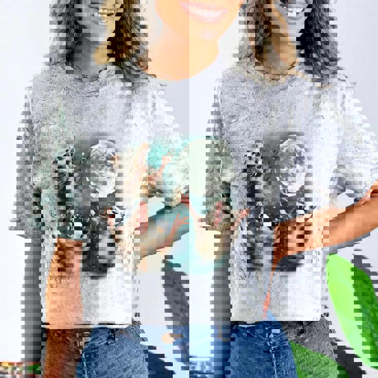 Three Possum Moon 3 Opossum Weird Cursed Meme Comfort Color Blast T-Shirt