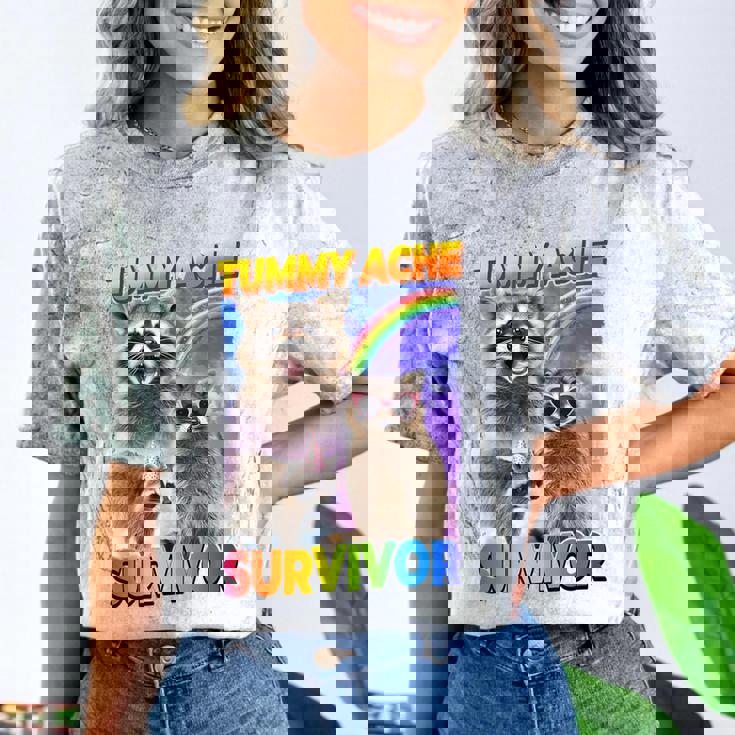 Tummy Ache Survivor Raccoon | Small Comfort Color Blast Tee