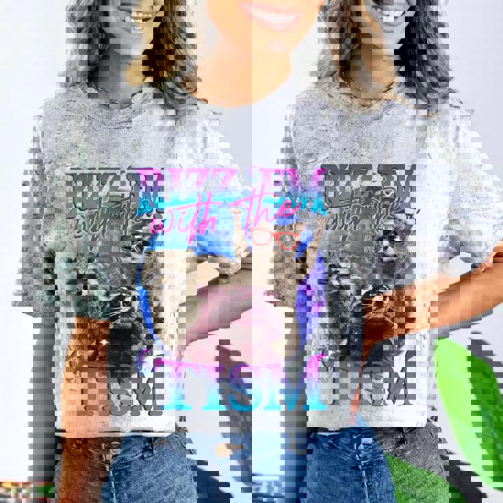Rizz Em With The Tism Retro Raccoon Meme Comfort Color Blast T-Shirt Rizz Em With The Tism Retro Raccoon Meme Comfort Color Blast T-Shirt