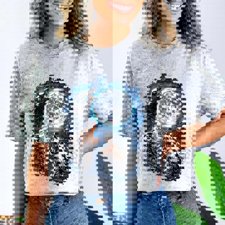 Three Opossum Raccoon Skunk Moon Howling Animal Meme Comfort Color Blast T-Shirt Three Opossum Raccoon Skunk Moon Howling Animal Meme Comfort Color Blast T-Shirt