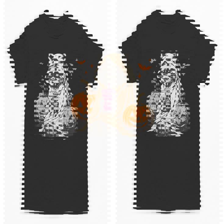 Ghost Pumpkin Raccoon Lovers Halloween Unisex T-Shirt