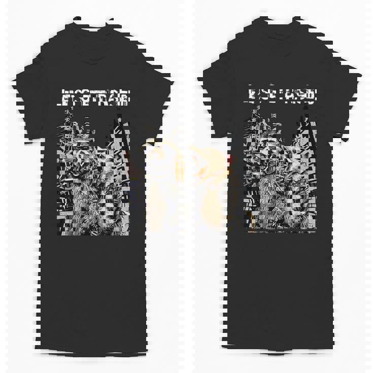 Let's Get Trashed Unisex T-Shirt - Fun Raccoon & Opossum Beer Design