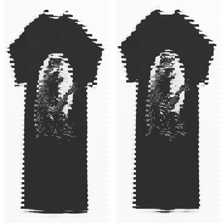 Raccoon Guitarist T-Shirt - Unisex | Moonlight Music Vibes