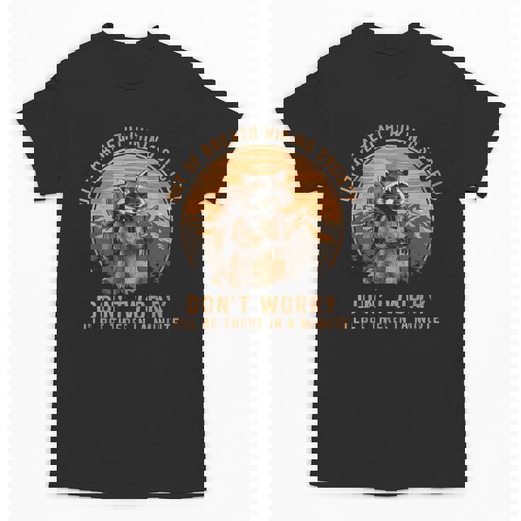 Raccoon Hiking Vintage Tee | Unisex Adventure - Out Of Breath Club