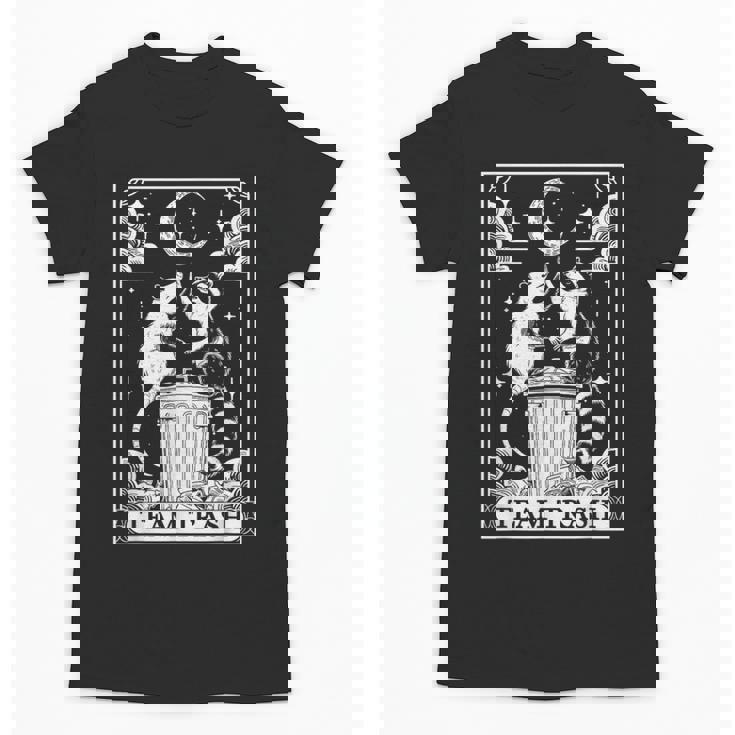 Tarot Card Vintage Crescent Moon Raccoon Unisex T-Shirt