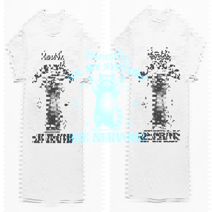 Funny Raccoon Nervous Meme Unisex T-Shirt | Trash Panda Gift Tee