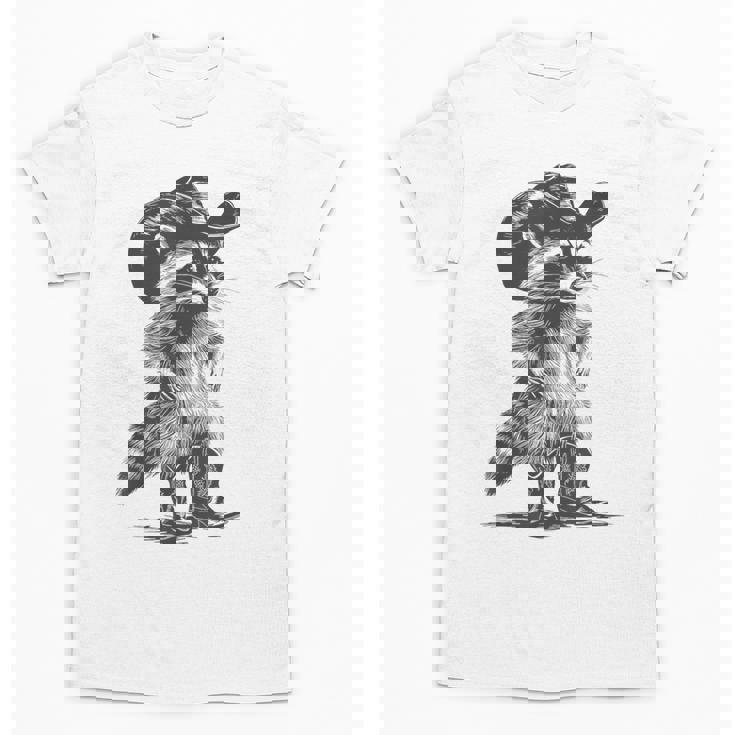 Raccoon Cowboy Graphic Tee - Unisex Meme T-Shirt for Fun