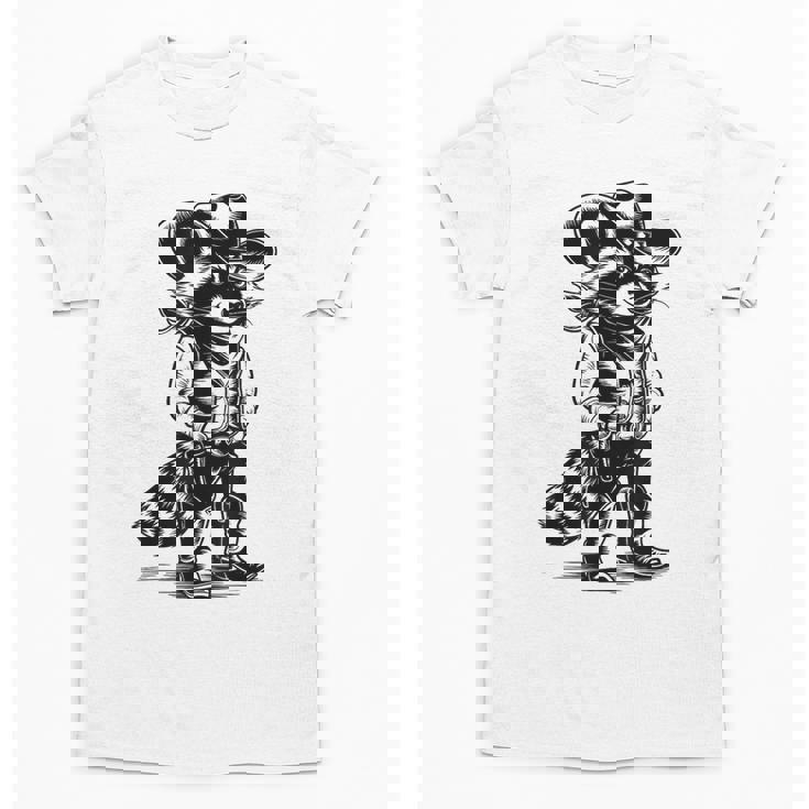 Raccoon Cowboy Unisex T-Shirt - Western Country Style for Men & Women