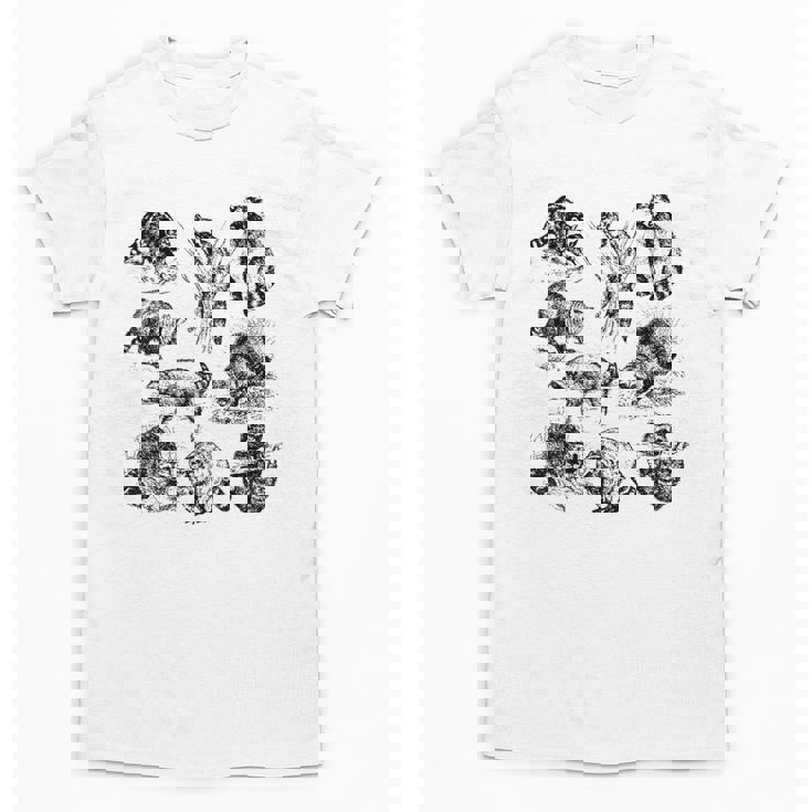 Raccoon Portrait Unisex T-Shirt - Wild & Playful Sketch Design